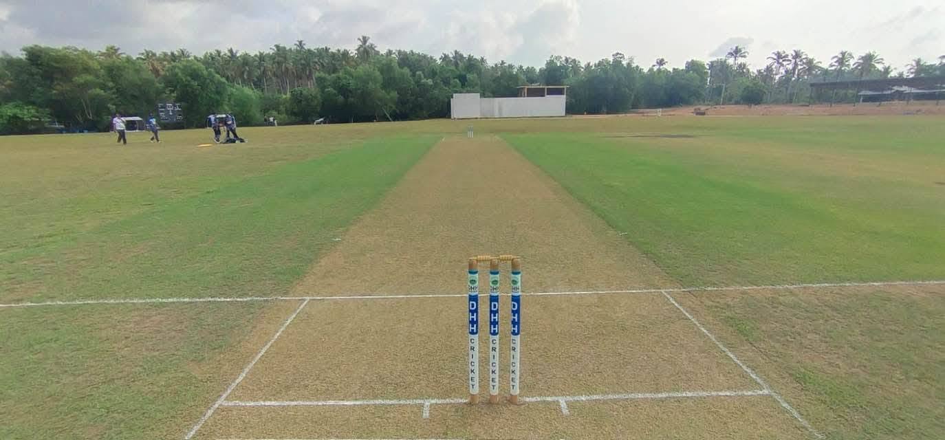 Curated turf centre square at DHH Turf Cricket Grounds Negombo Sri Lanka