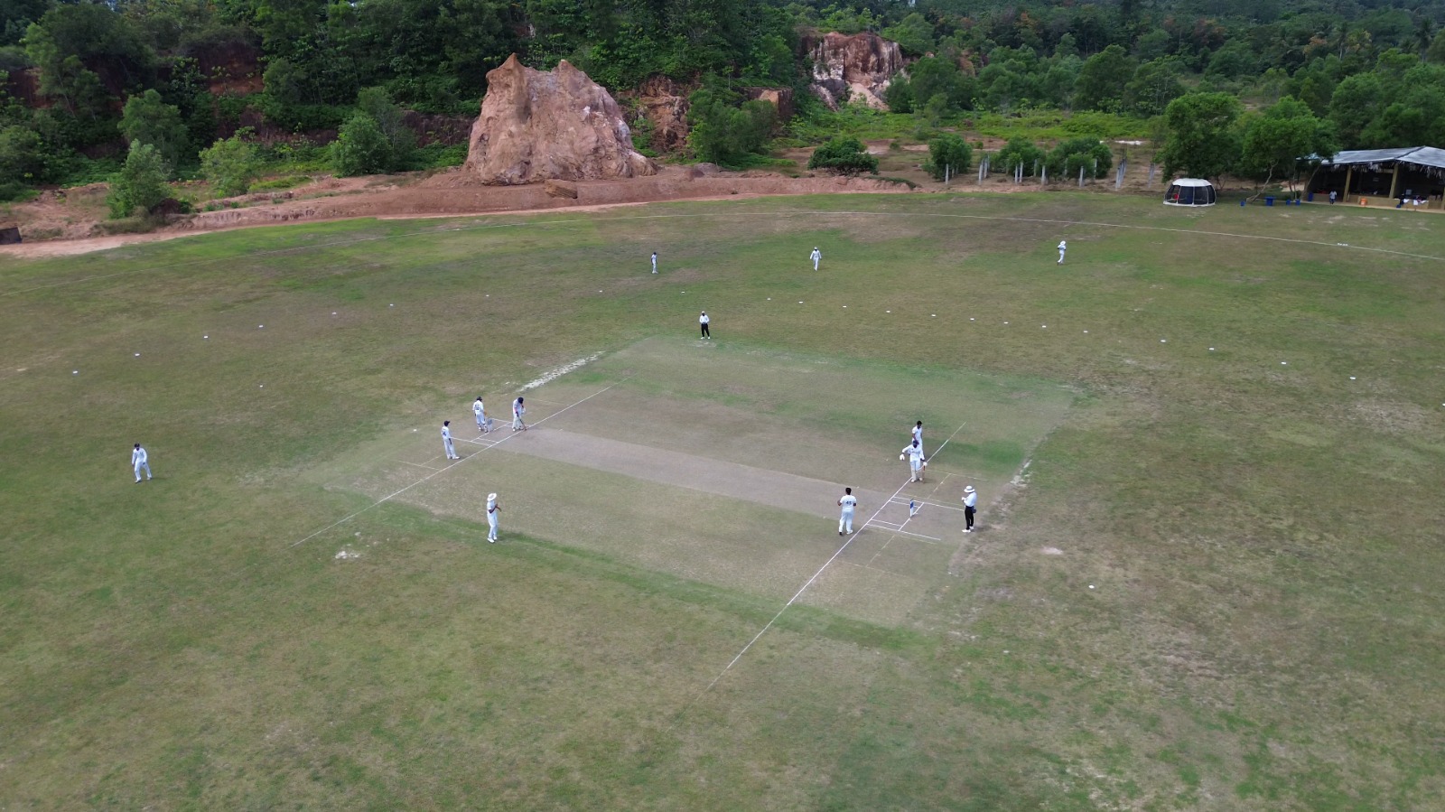 Live match on the turf wicket - DHH Turf Cricket Grounds Negombo Sri Lanka