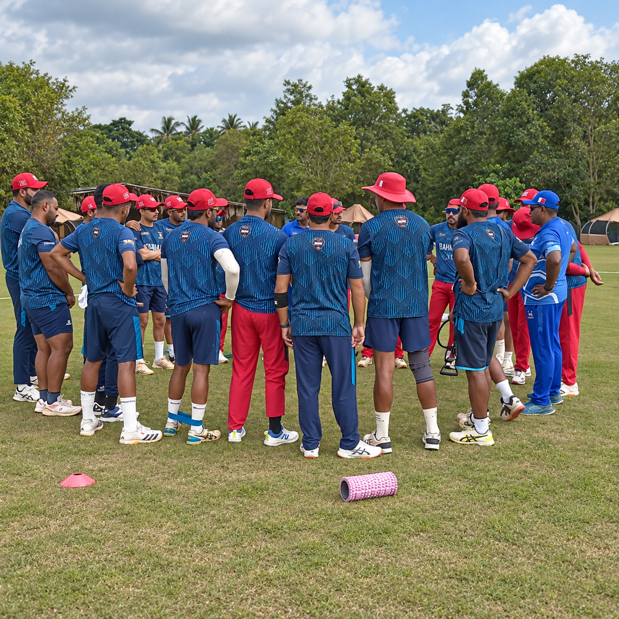 Bahrain National Team vs Sri Lankan Emerging Team match action at DHH Turf Cricket Grounds Negombo — photo 2